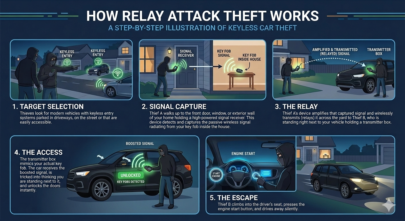 How Relay Attacks work on vehicles